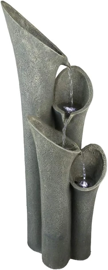 quality bird baths - high-end concrete bird bath with goldfinches drinking