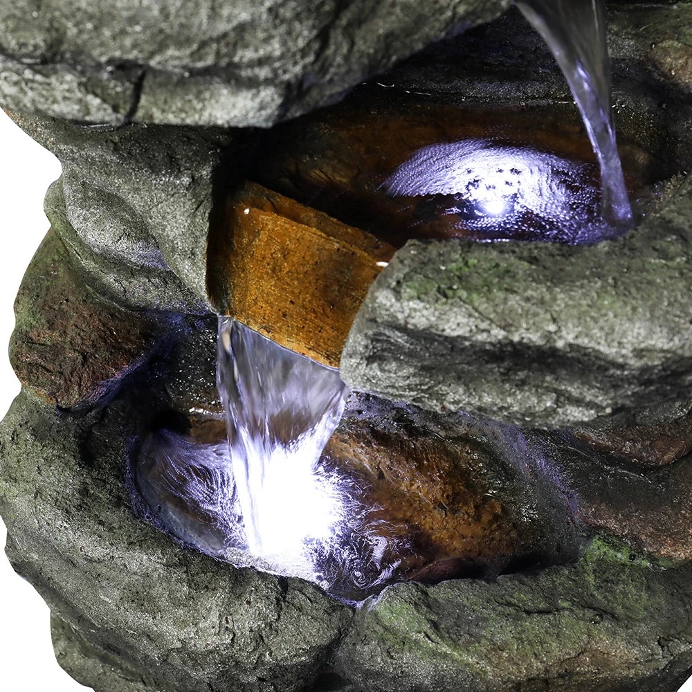 natural rock fountains outdoor - outdoor fountain installation slope gradient