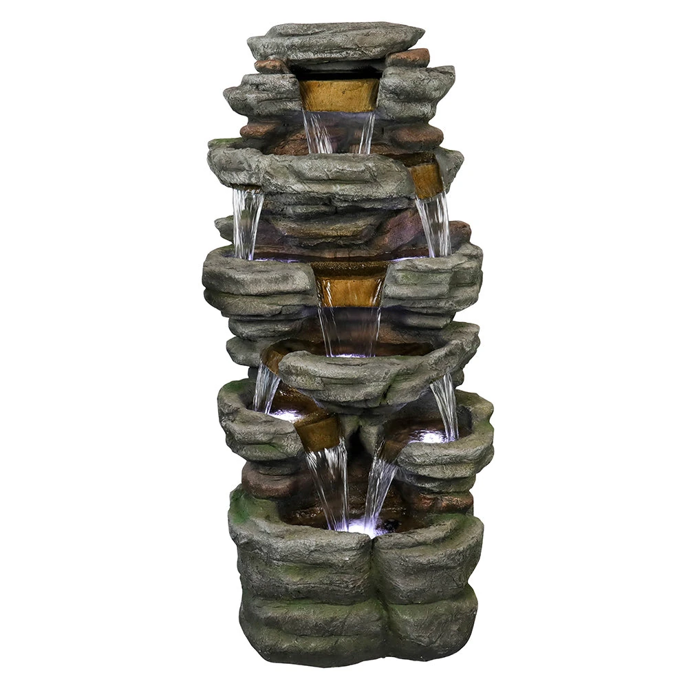 autumn leaves on water - EdenSpout 3 tier moss effect fountain