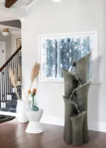 5-Tier Faux Stone Outdoor Fountain with LED Light