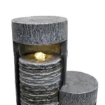 39.5"H-Outdoor Water Fountain with LED Lights