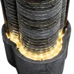 39.5"H-Outdoor Water Fountain with LED Lights