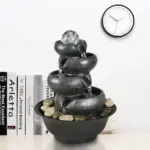 5-Tiered Zen Tabletop Indoor Fountain with Galss Ball
