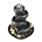5-Tiered Zen Tabletop Indoor Fountain with Galss Ball