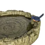 Outdoor Simulated Dendritic Birdbath for Garden, Yard, and Bird Play - Lifelike Tree Trunk Design