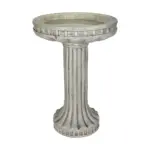 Outdoor Birdbath with Base - Round Garden Bird Pond for Playful Birds and Vibrant Atmosphere